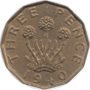 1940 THREEPENCE ( UNC ) 23 - Threepence - Cambridgeshire Coins