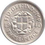 1940 THREEPENCE ( UNC ) 2 - Threepence - Cambridgeshire Coins