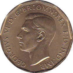 1940 THREEPENCE ( UNC ) BRASS - Threepence - Cambridgeshire Coins