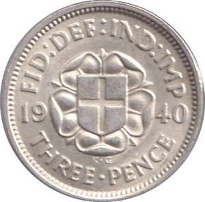 1940 THREEPENCE ( UNC ) - Threepence - Cambridgeshire Coins