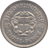 1940 THREEPENCE ( UNC ) - Threepence - Cambridgeshire Coins