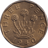 1940 THREEPENCE ( UNC ) - Threepence - Cambridgeshire Coins