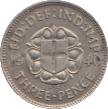 1940 THREEPENCE ( VF ) 25 - Threepence - Cambridgeshire Coins
