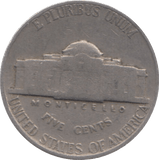 1940 USA FIVE CENTS - WORLD COINS - Cambridgeshire Coins