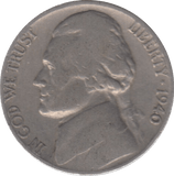 1940 USA FIVE CENTS - WORLD COINS - Cambridgeshire Coins