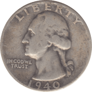 1940 USA SILVER 1/4 DOLLAR - SILVER WORLD COINS - Cambridgeshire Coins