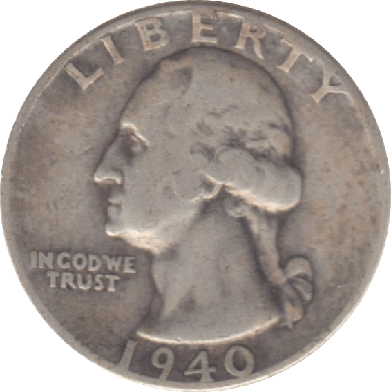1940 USA SILVER 1/4 DOLLAR - SILVER WORLD COINS - Cambridgeshire Coins