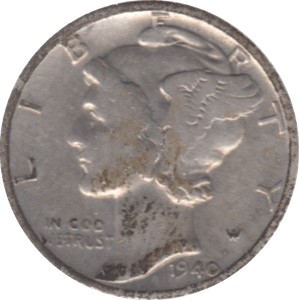1940 USA SILVER DIME 10 CENTS - SILVER WORLD COINS - Cambridgeshire Coins