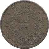 1941 1 FRANC TUNISIA - WORLD COINS - Cambridgeshire Coins