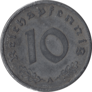 1941 10 PFENNIG GERMANY - WORLD COINS - Cambridgeshire Coins