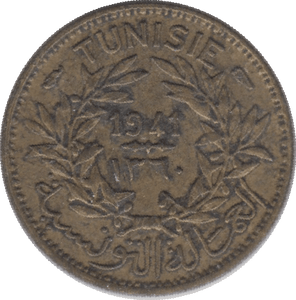 1941 50 CENTIMES TUNISIA - WORLD COINS - Cambridgeshire Coins