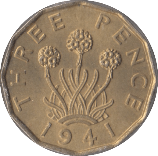 1941 BRASS THREEPENCE ( BU ) - Threepence - Cambridgeshire Coins