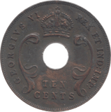 1941 EAST AFRICA 10 CENTS - WORLD COINS - Cambridgeshire Coins