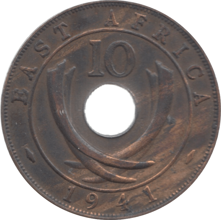 1941 EAST AFRICA 10 CENTS - WORLD COINS - Cambridgeshire Coins