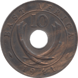 1941 EAST AFRICA 10 CENTS - WORLD COINS - Cambridgeshire Coins