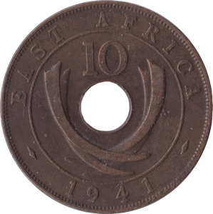 1941 EAST AFRICA 10 CENTS - WORLD COINS - Cambridgeshire Coins
