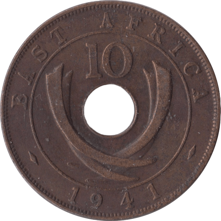 1941 EAST AFRICA 10 CENTS - WORLD COINS - Cambridgeshire Coins