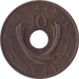 1941 EAST AFRICA 10 CENTS - WORLD COINS - Cambridgeshire Coins