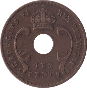 1941 EAST AFRICA 10 CENTS - WORLD COINS - Cambridgeshire Coins