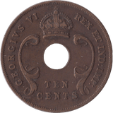 1941 EAST AFRICA 10 CENTS - WORLD COINS - Cambridgeshire Coins