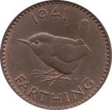 1941 FARTHING ( BU ) 5 - Farthing - Cambridgeshire Coins