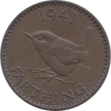 1941 FARTHING ( EF ) - Farthing - Cambridgeshire Coins