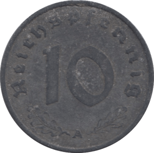 1941 GERMANY 10 PFENNIG - WORLD COINS - Cambridgeshire Coins