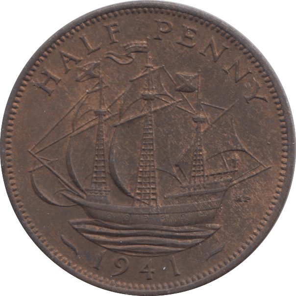 1941 HALFPENNY ( UNC ) 1 - Halfpenny - Cambridgeshire Coins