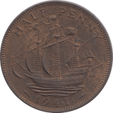 1941 HALFPENNY ( UNC ) 1 - Halfpenny - Cambridgeshire Coins