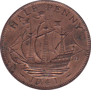 1941 HALFPENNY ( UNC ) - Halfpenny - Cambridgeshire Coins
