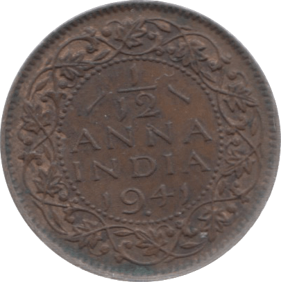 1941 INDIA 1/12 ANNA - WORLD COINS - Cambridgeshire Coins