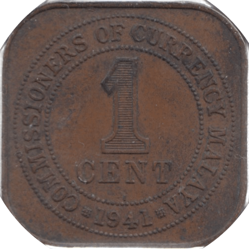 1941 MALAYA ONE CENT - WORLD COINS - Cambridgeshire Coins