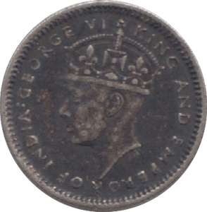 1941 MALAYA SILVER 5 CENTS - WORLD SILVER COINS - Cambridgeshire Coins