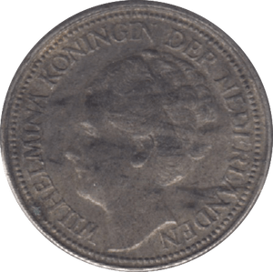 1941 NETHERLANDS 25 CENTS - WORLD COINS - Cambridgeshire Coins