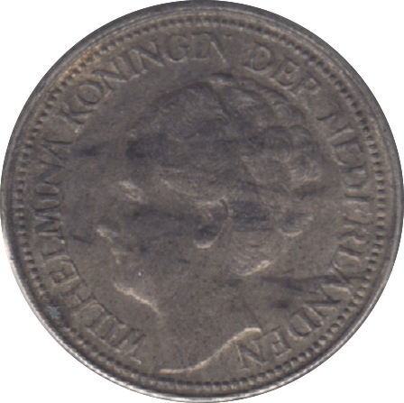 1941 NETHERLANDS 25 CENTS - WORLD COINS - Cambridgeshire Coins