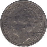 1941 NETHERLANDS 25 CENTS - WORLD COINS - Cambridgeshire Coins