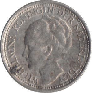 1941 SILVER 10 CENTS NETHERLANDS - SILVER WORLD COINS - Cambridgeshire Coins