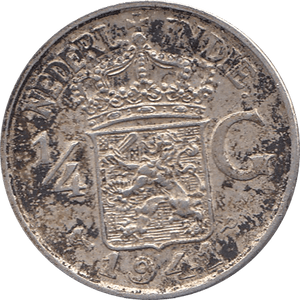 1941 SILVER 1/4 GULDER NETHERLANDS REF H95 - WORLD SILVER COINS - Cambridgeshire Coins