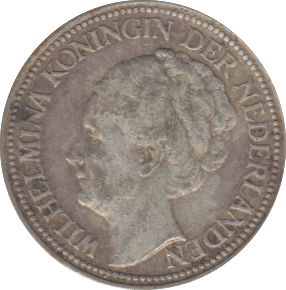 1941 SILVER 25 CENTS NETHERLANDS - SILVER WORLD COINS - Cambridgeshire Coins