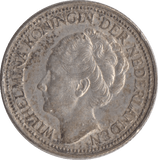 1941 SILVER 25 CENTS NETHERLANDS - SILVER WORLD COINS - Cambridgeshire Coins
