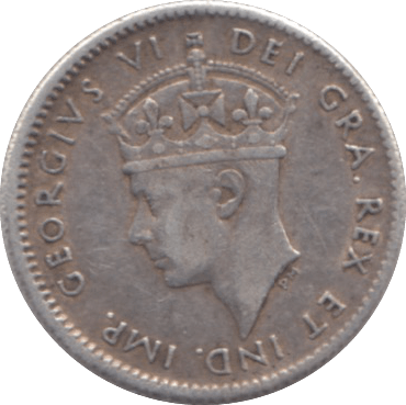 1941 SILVER 5 CENTS NEW FOUNDLAND - SILVER WORLD COINS - Cambridgeshire Coins