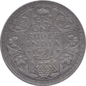 1941 SILVER ONE RUPEE INDIA - SILVER WORLD COINS - Cambridgeshire Coins