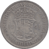1941 SILVER SOUTH AFRICA 2 1/2 SHILLINGS - WORLD SILVER COINS - Cambridgeshire Coins