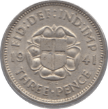 1941 SILVER THREEPENCE ( AUNC ) - Threepence - Cambridgeshire Coins
