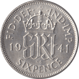 1941 SIXPENCE ( UNC ) - Sixpence - Cambridgeshire Coins