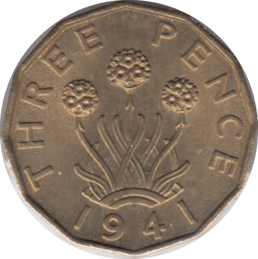 1941 THREEPENCE ( UNC ) 11 - Cambridgeshire Coins