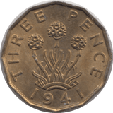 1941 THREEPENCE ( UNC ) 1 - Threepence - Cambridgeshire Coins