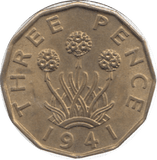 1941 THREEPENCE ( UNC ) 25 - Threepence - Cambridgeshire Coins