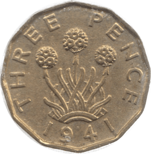 1941 THREEPENCE ( UNC ) 26 - Threepence - Cambridgeshire Coins