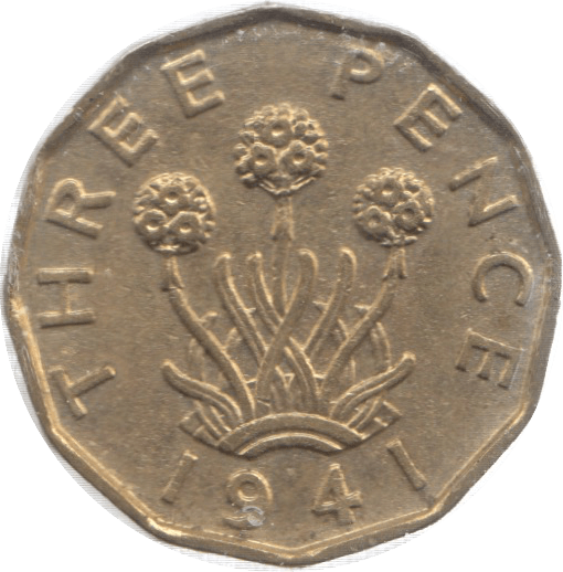 1941 THREEPENCE ( UNC ) 26 - Threepence - Cambridgeshire Coins
